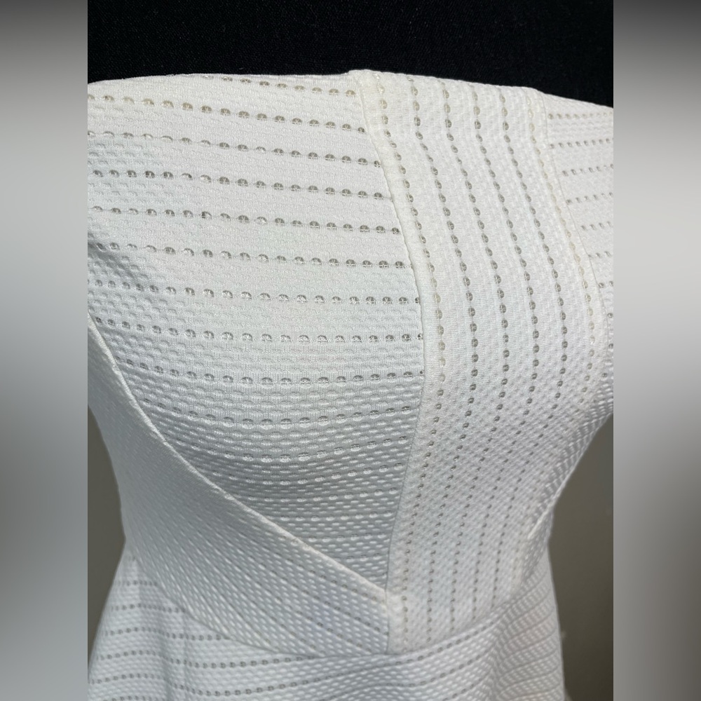 Express Strapless A-Line Eyelet Pattern Dress - image 3